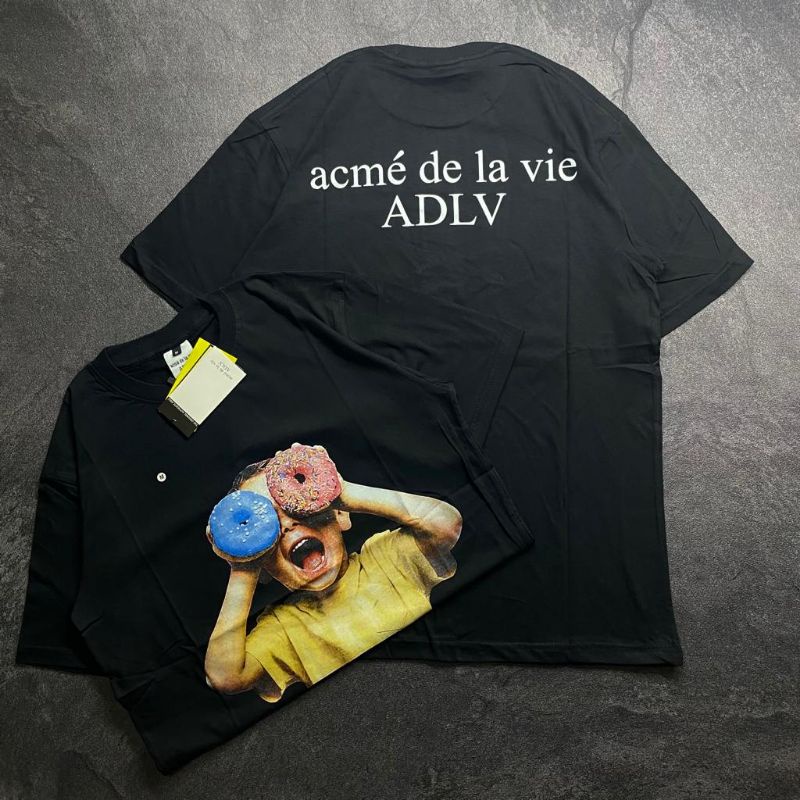 KAOS ADLV EXCITED CHILD DONUT | BAJU ADLV | T-SHIRT ADLD FULL TAG LABEL PREMIUM