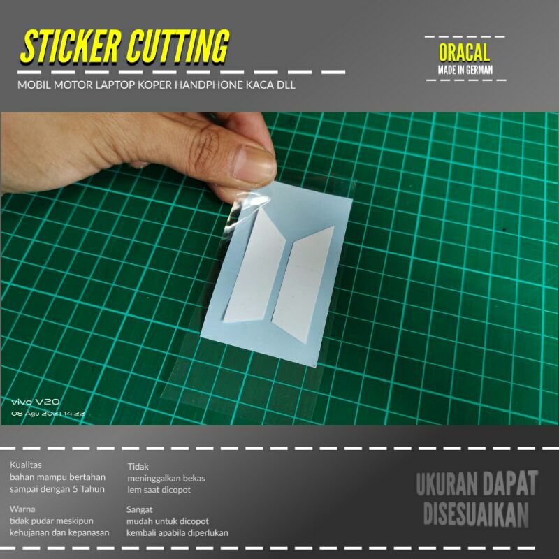 STIKER LOGO BTS STICKER CUTTING TRANSPARAN