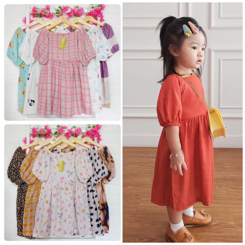 PILIH MOTIF Dress Kalina Beuzee Dress Anak Rayon Premium Dress Bayi Lucu KIDS 1-4 TAHUN