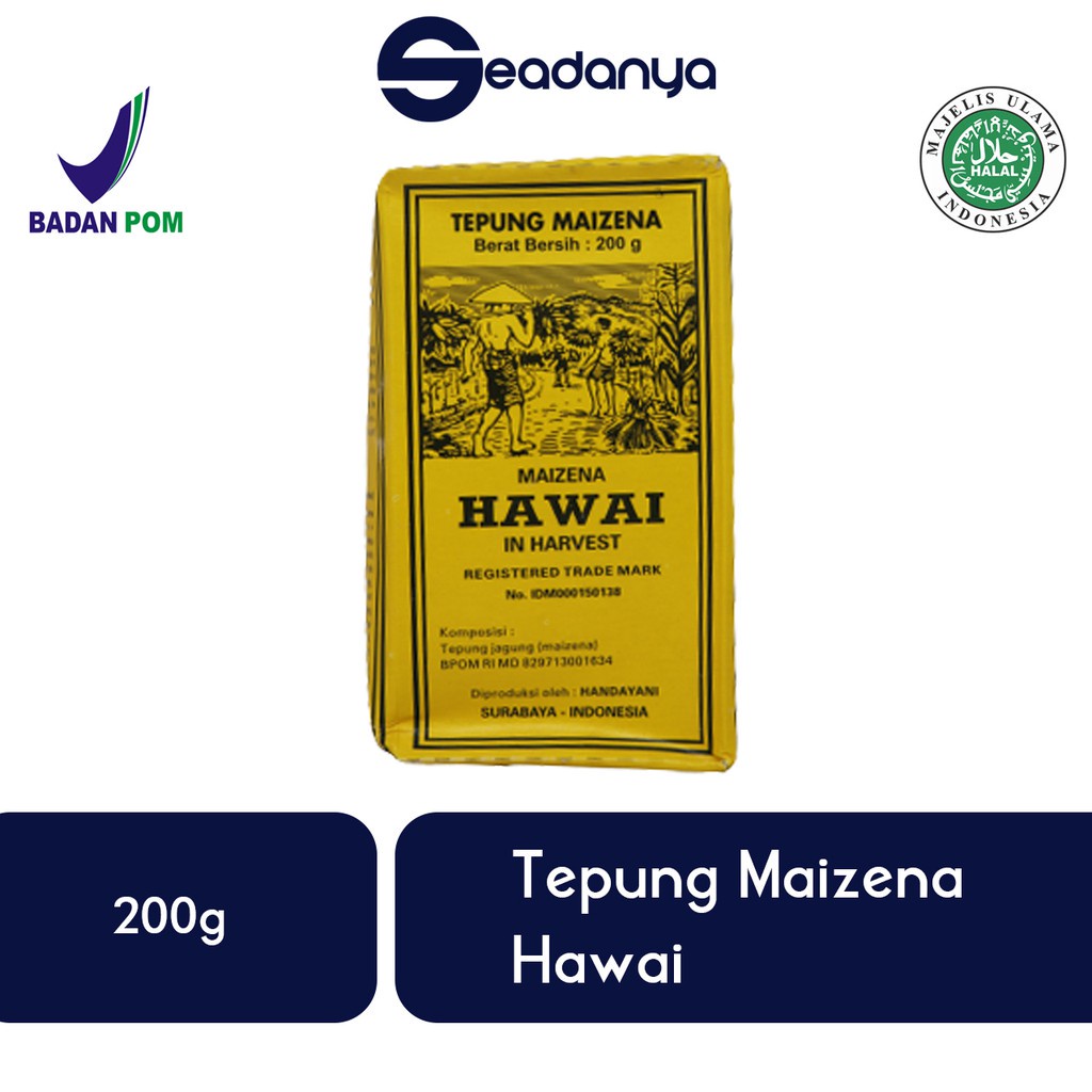 

TEPUNG MAIZENA HAWAI 200g - Tepung Pati Jagung Serbaguna - Tepung Pengental - Tepung Kue Kering