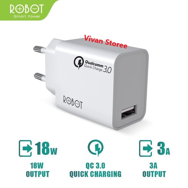 Jual ROBOT RT-F1 Single Port Quick Charger Fast Charging Original Micro ...