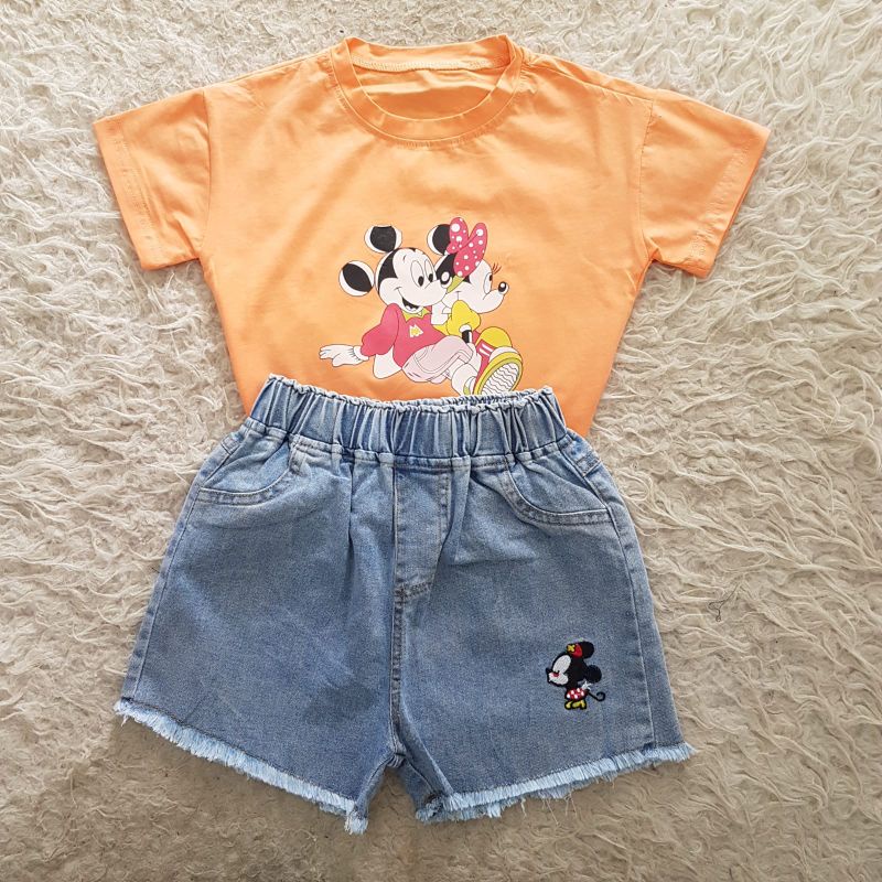 baju bayi import minnie jeans