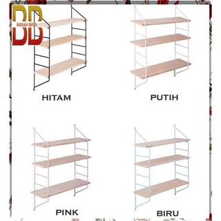 Rak dinding  kayu besi  minimalis  Rak pajangan gantung 