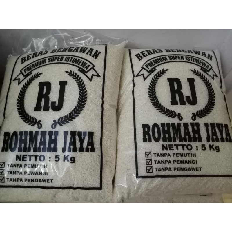 

BERAS PREMIUM KEMASAN 5kg Rohma jaya