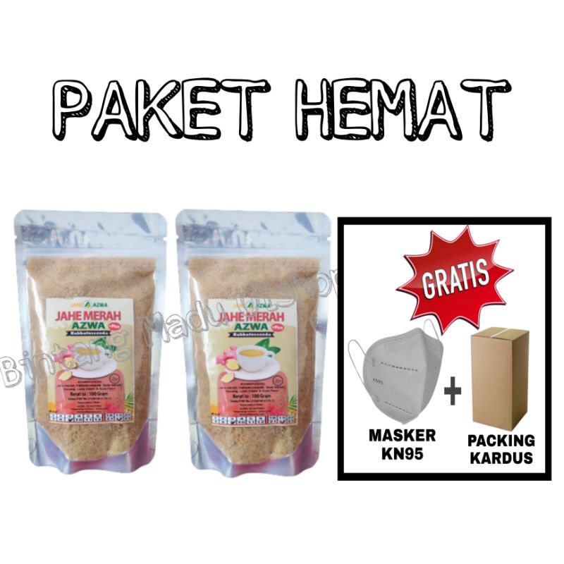 

Jahe Merah Bubuk Instan Plus Habbatussauda 100 Gram ( PAKET HEMAT )