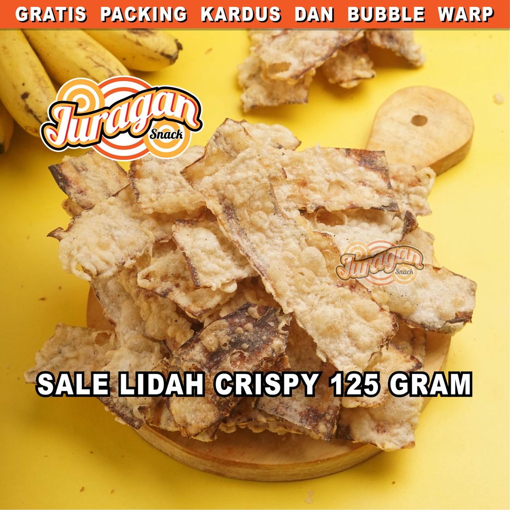 SALE PISANG LIDAH CRISPY 125 gram snack kiloan makanan ringan jajanan cemilan camilan manis  murah