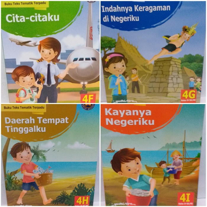 Paket Buku Teks Tematik Yudhistira 4 SD Tema F G H I Set