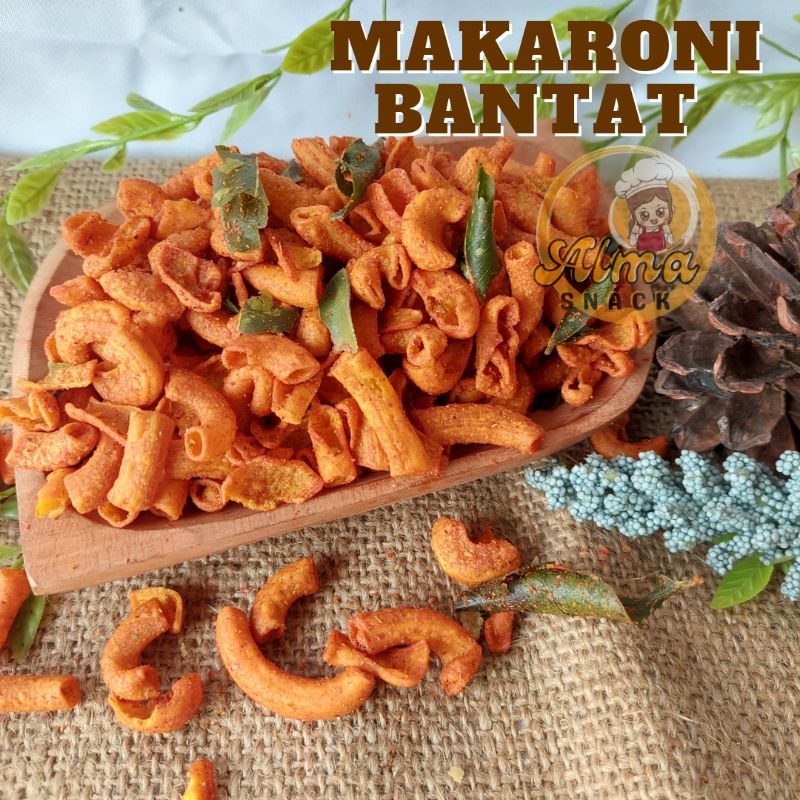 

ALMA.SNACK MAKARONI BANTAT PEDAS DAUN JERUK 500gr KILOAN MURAH