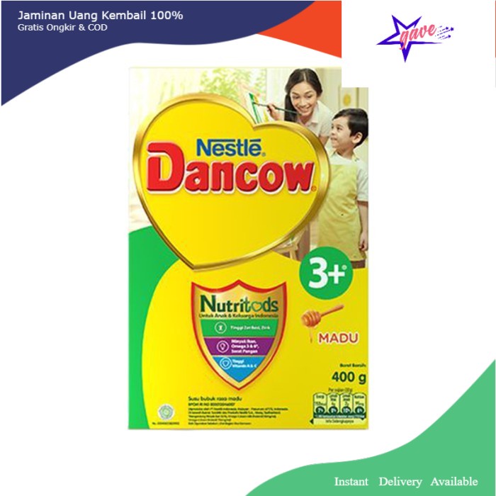 [ COD ] Dancow 3+ madu 400 gram