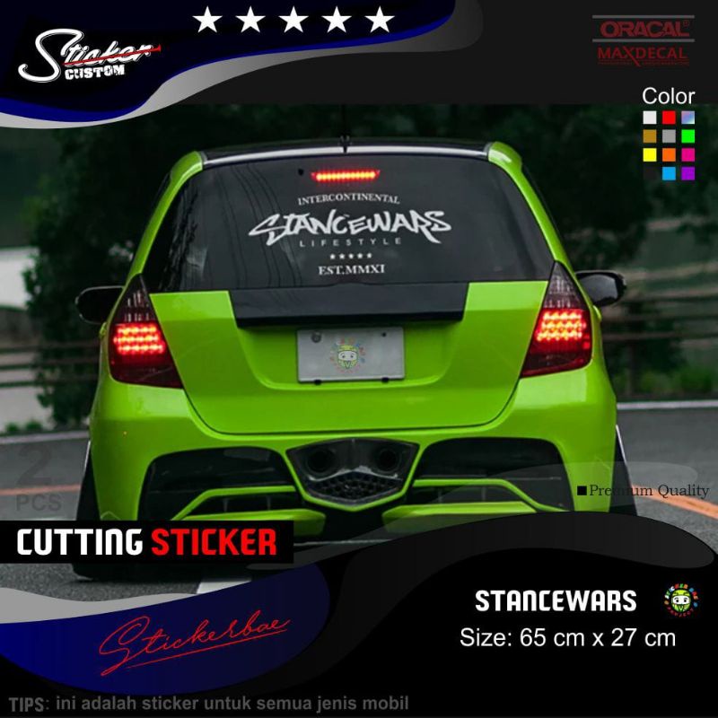 stiker stancewars stiker mobil stiker cutting stiker kaca mobil