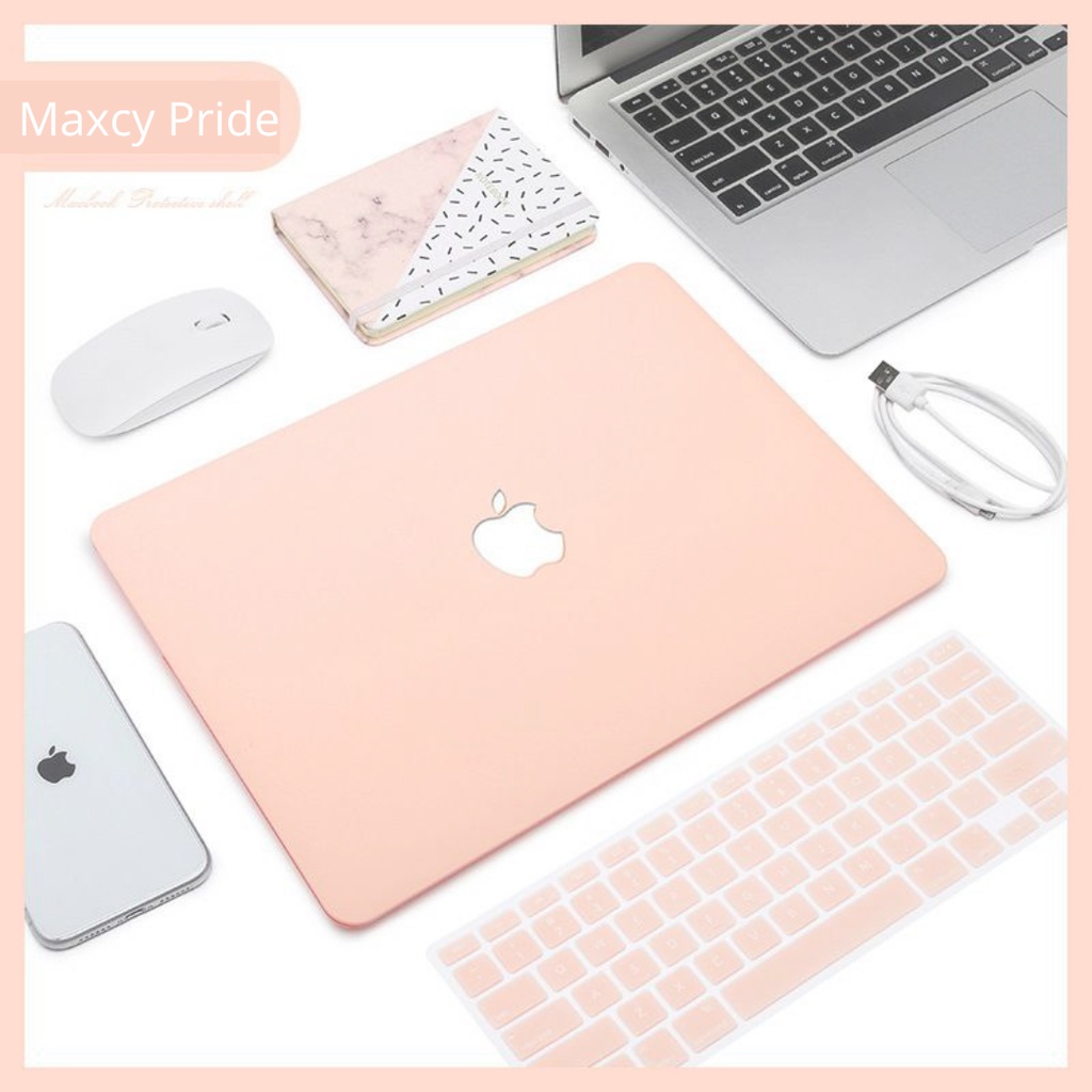 Case Macbook Air M2 M1Pastel Soft Pink Premium Casing With Keyboard Case for Macbook Air Pro Retina M1 M2