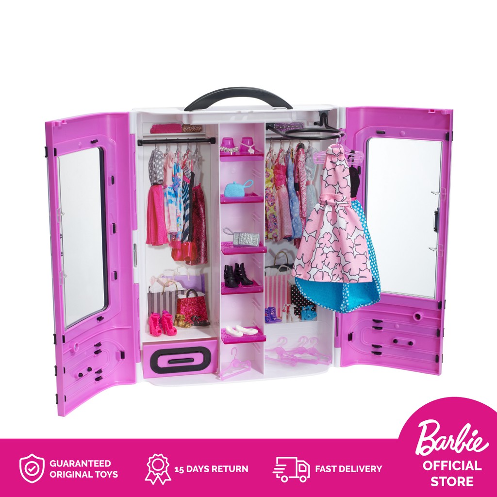  Barbie  Fashionistas Ultimate Closet Purple Mainan 