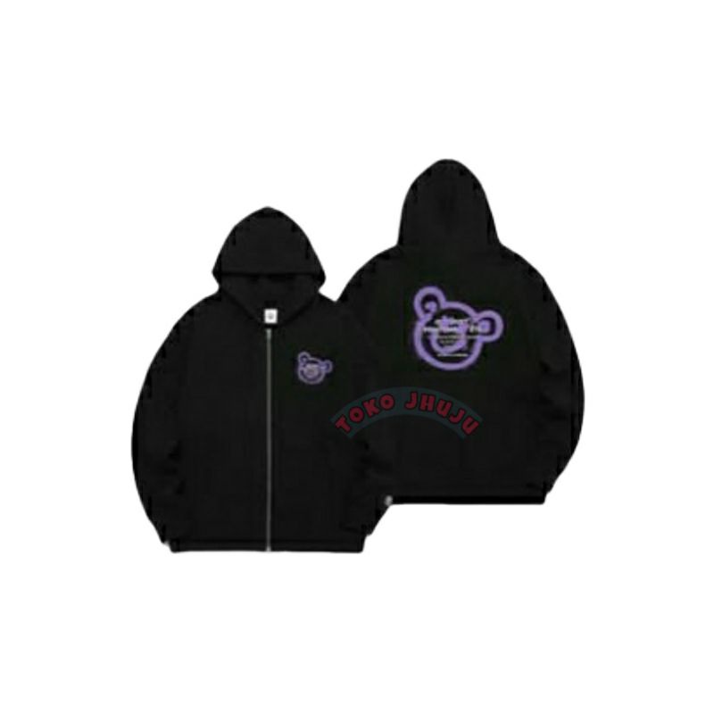 Jaket Hoodie Zipper NCT Jungwoo style ITKUS BRAR UNGU print DTF