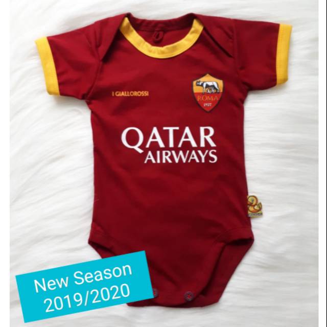 NEW AS Roma Home 2019/2020 - Baju Bola Bayi - Jumper Bola Bayi - Jersey Bayi