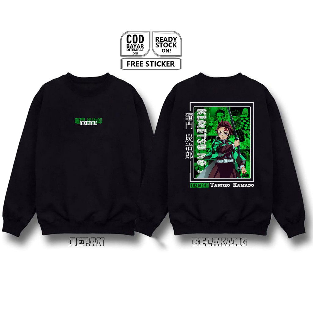 SWEATER CREWNECK TANJIRO KAMADO KIMETSU NO YAIBA KYODAI NO KIZUNA ANIME MANGA  BAJU JEPANG NEZUKO SC