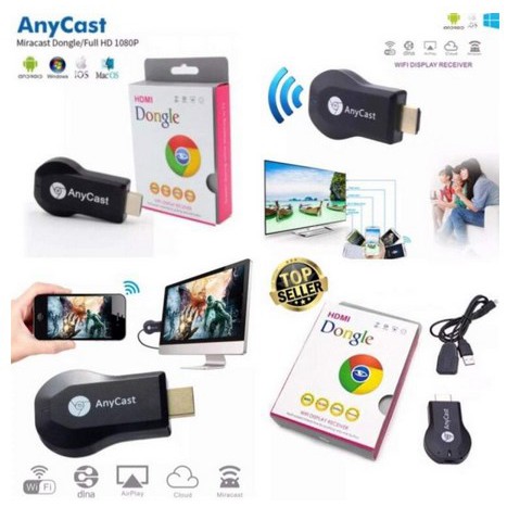 ANYCAST HDMI DONGLE ORI Solusi Nonton hp di tv tabung / LED tv, LCD tv