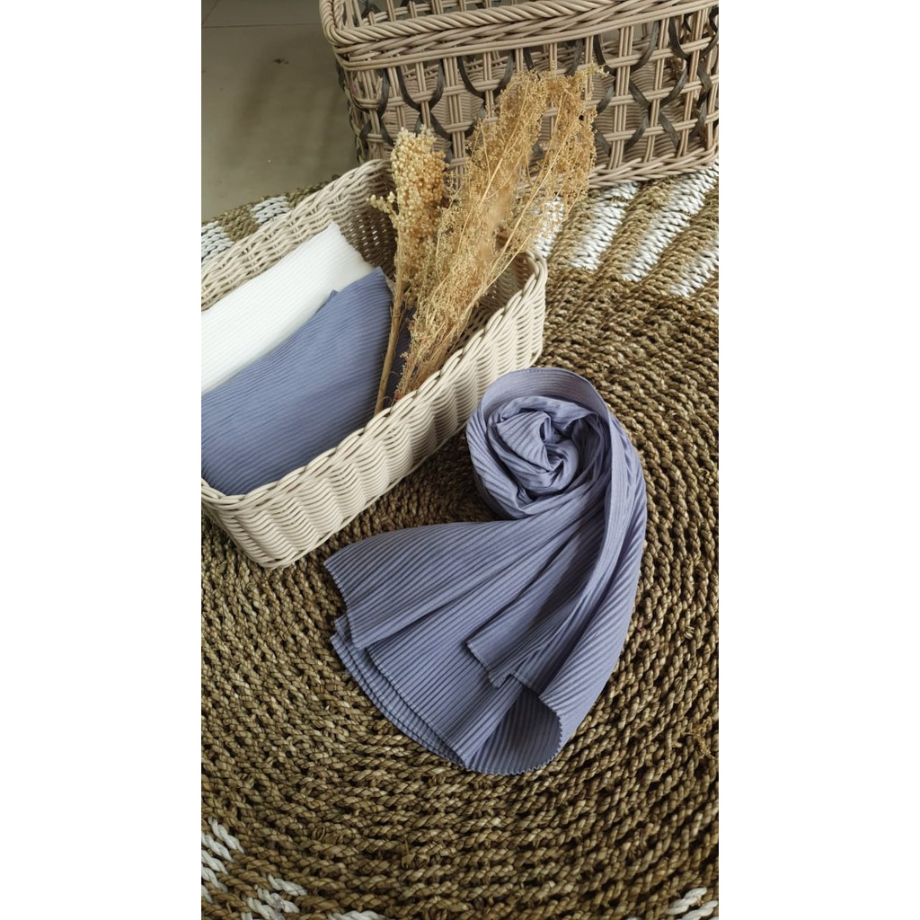 CRIMELDA PASHMINA PLISKET FULL 175x75 DIAMOND CREP HIJAB FASHION MUSLIM-ABUMUDA P.PLISKT