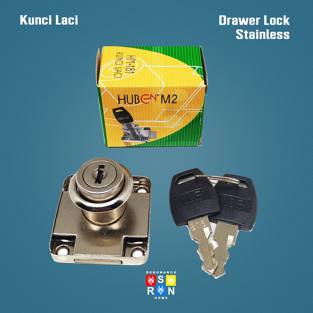 Kunci Laci Huben l Lemari l Drawer Lock 18mm Resonance Home