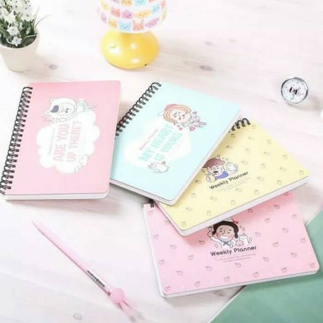 

Weekly Planner Kooky Friends korea - Merah