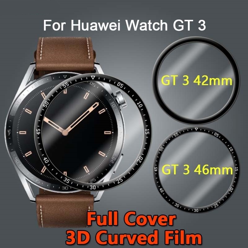 (3D Full Curved Hd Clearplating Film Pelindung Layar Pmma Pet Untuk Huawei Watch Gt 3 42mm 46mm)