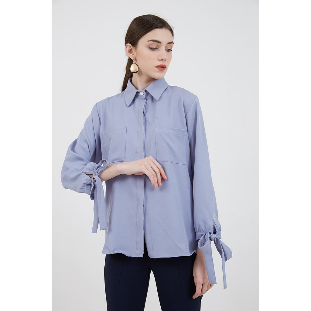 Berrybenka - Atasan Blouse Wanita Sophie Murisha Knotted Blouse-7