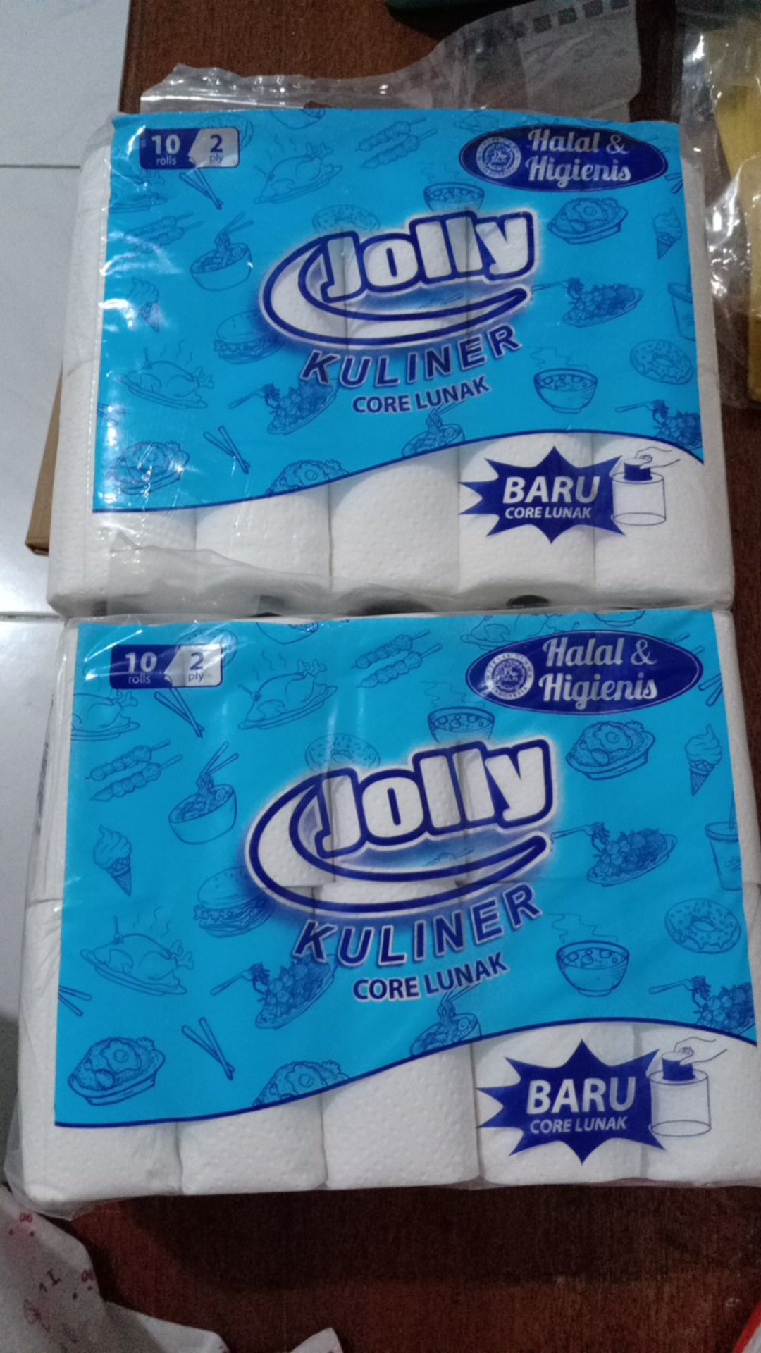 Tissue Jolly Gulung Kuliner Core Lunak Bertulang 2ply Bag 10 Rolls 