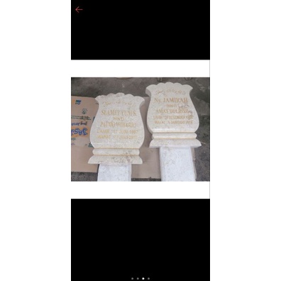 Nisan Marmer Batu Nisan Marmer Utuh Ukir Harga Per 1 Nisan