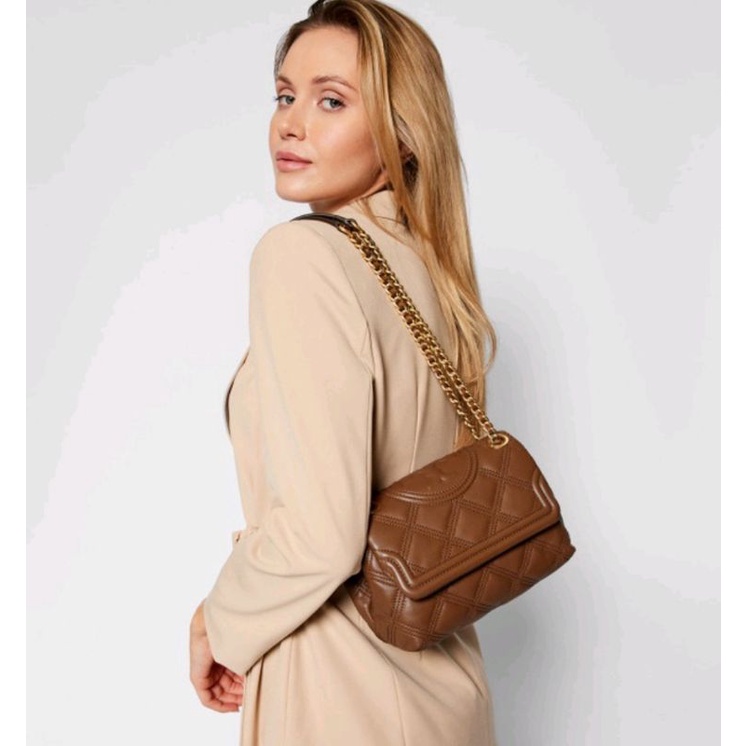 Tory Burch Fleming Soft Convertible Shoulder Bag Brown 27 cm