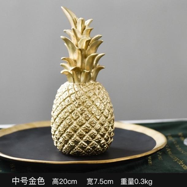 ➭ Tempat Pajangan Nanas/ Home Decoration Pajangan Unik Ceramic Nanas - Gold ♧