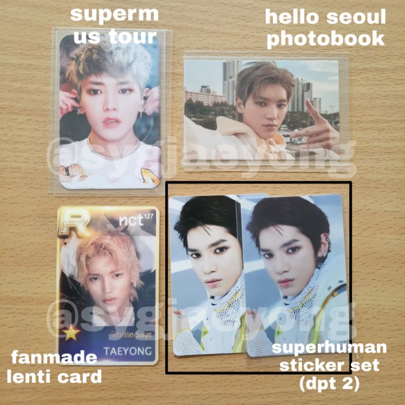 NCT 127 TAEYONG OFFICIAL SUPERHUMAN STICKER SET, HELLO SEOUL PHOTOBOOK, SUPERM US TOUR, FANMADE LENT