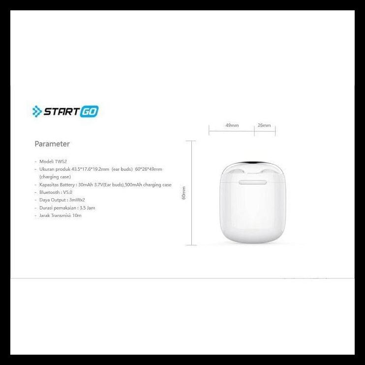 {{BAYAR DI TEMPAT}} Advan Start Go TWS 2, Earbuds Wireless Murah Serta Irit Daya PROMO SPECIAL [Kode