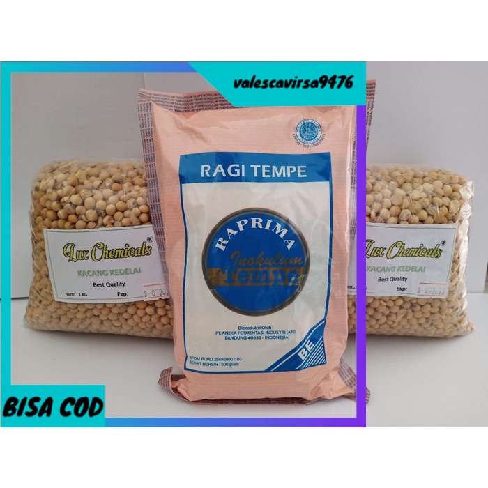 

⭐BISA COD⭐ Paket Tempe/ 2 Kg Kacang kedelai dan 1 Pics Ragi tempe Best Quality