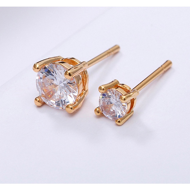 Anting Tusuk Aksen Zircon Untuk Wanita