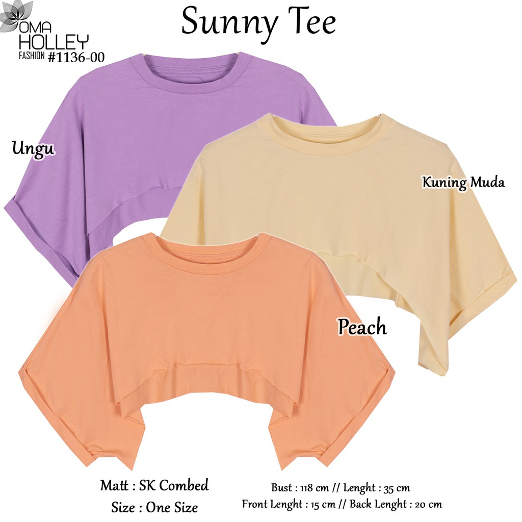 (COD)OH Fashion Sunny tee Korean Crop Top (Berska) #1136