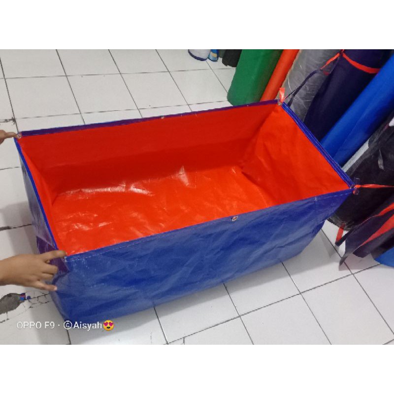 TERPAL KOLAM IKAN MINI TYPE A12 KOREA ORGINAL UKRAN 100X50X50