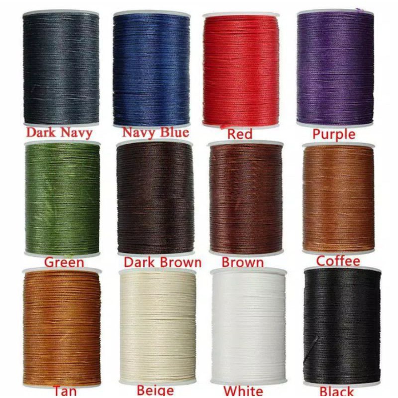 Galaces Waxed Thread Benang Kerajinan Kulit 0.8 mm 78M Polyester Cord