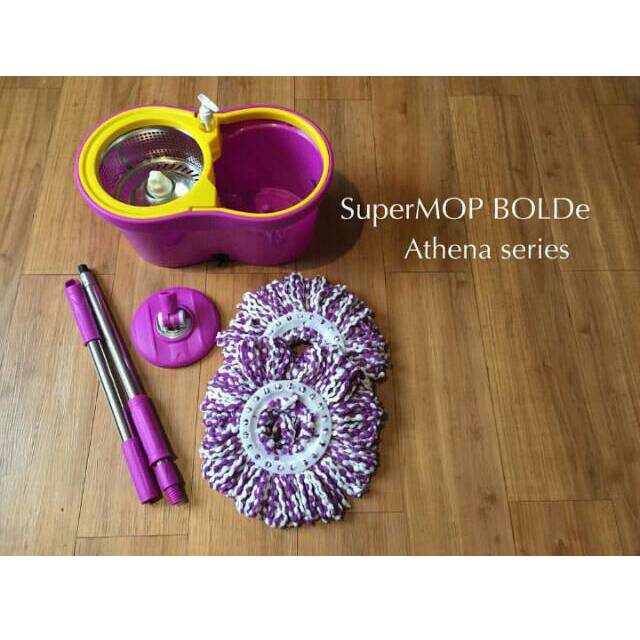 ALAT PEL SUPERMOP BOLDE ATHENA | Stainless+Tmpt Sabun+Lubang Air