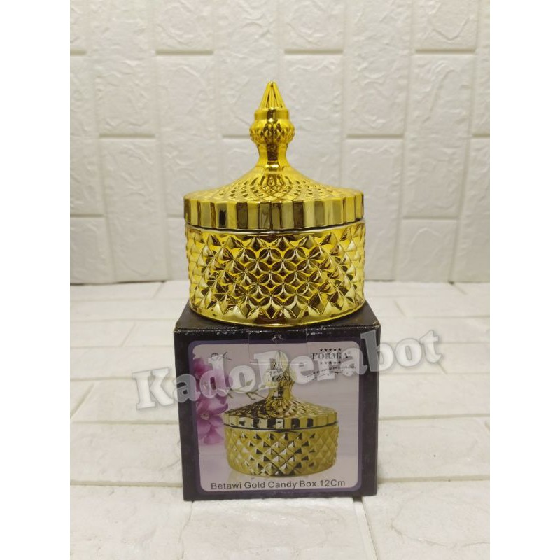 candy pot formia 12 - wadah snack cantik- wadah snack mewah emas