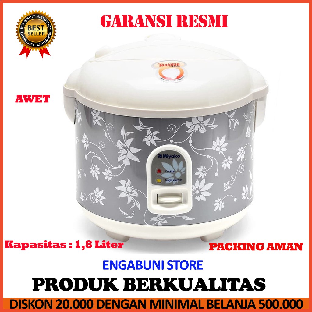 Rice cooker MIYAKO Rice Cooker 3in1  Kapasitas : 1,8 Liter Q7C5 Bergaransi resmi Hemat Listrik Murah