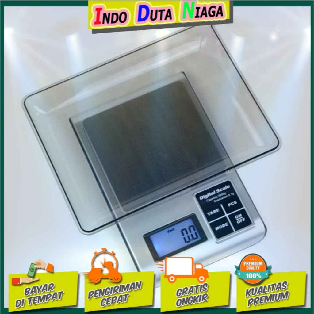 5KW 1.8 Inch LED Digital Electronic Jewelry Scale 3000g x 0.1g