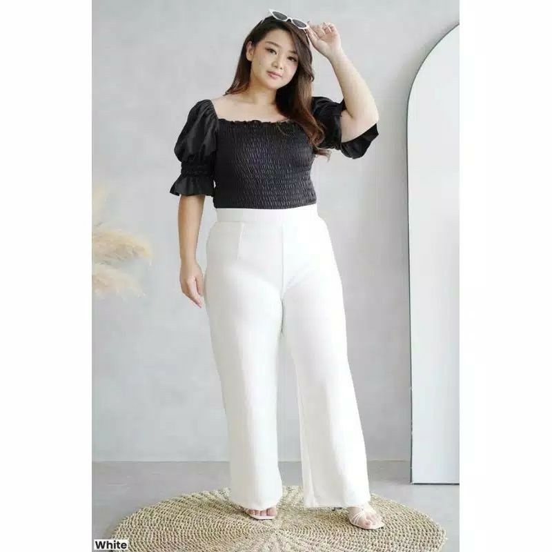 Muat BB 95 kg | Celana Kulot Highwaist JUMBO BIGSIZZ Wanita Scuba Premium