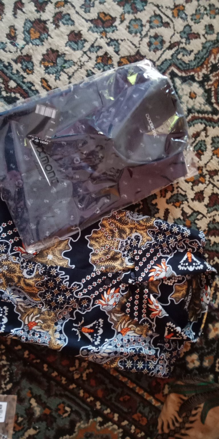 Kemeja Batik Pria Lengan Pendek Bs38 Katun Modern Dixmont Semi Slimfit Premium