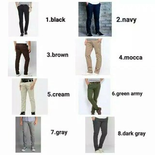  Celana  Chino  Jumbo Pria Cino Big Size Cowok Katun Strech 