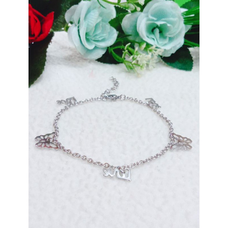 GELANG TITANIUM WANITA SILVER BAHAN LAPIS EMAS PUTIH FHASION WANITA