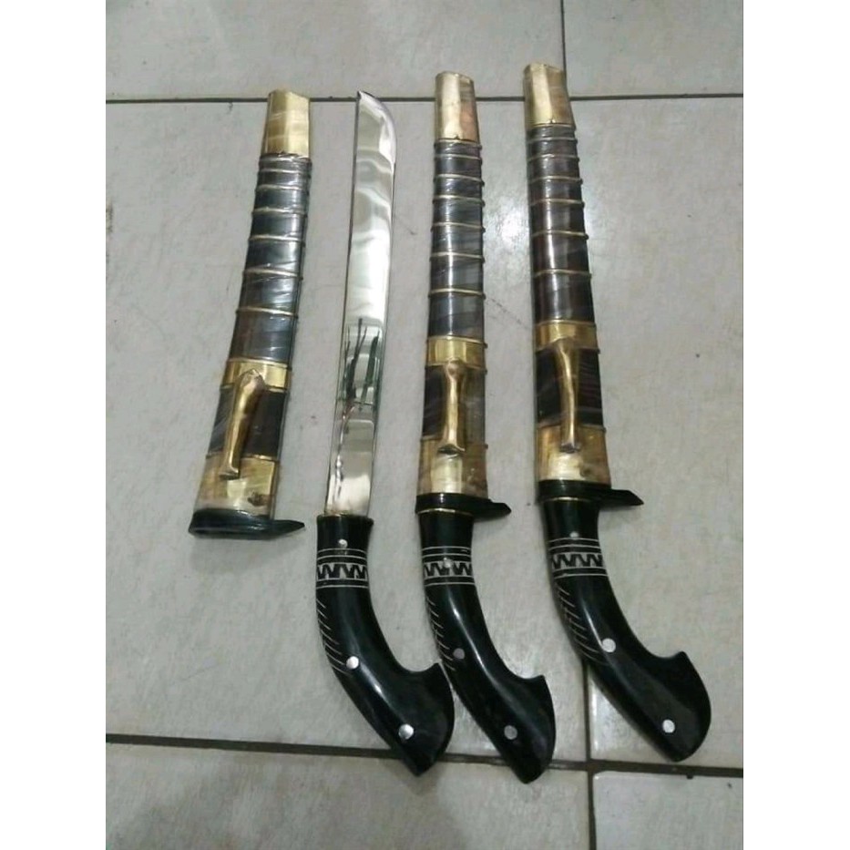 Golok Pencak Silat Tumpul Golok Silat IPSI Anak Dewasa Murah Gagang Tanduk Belati Silat