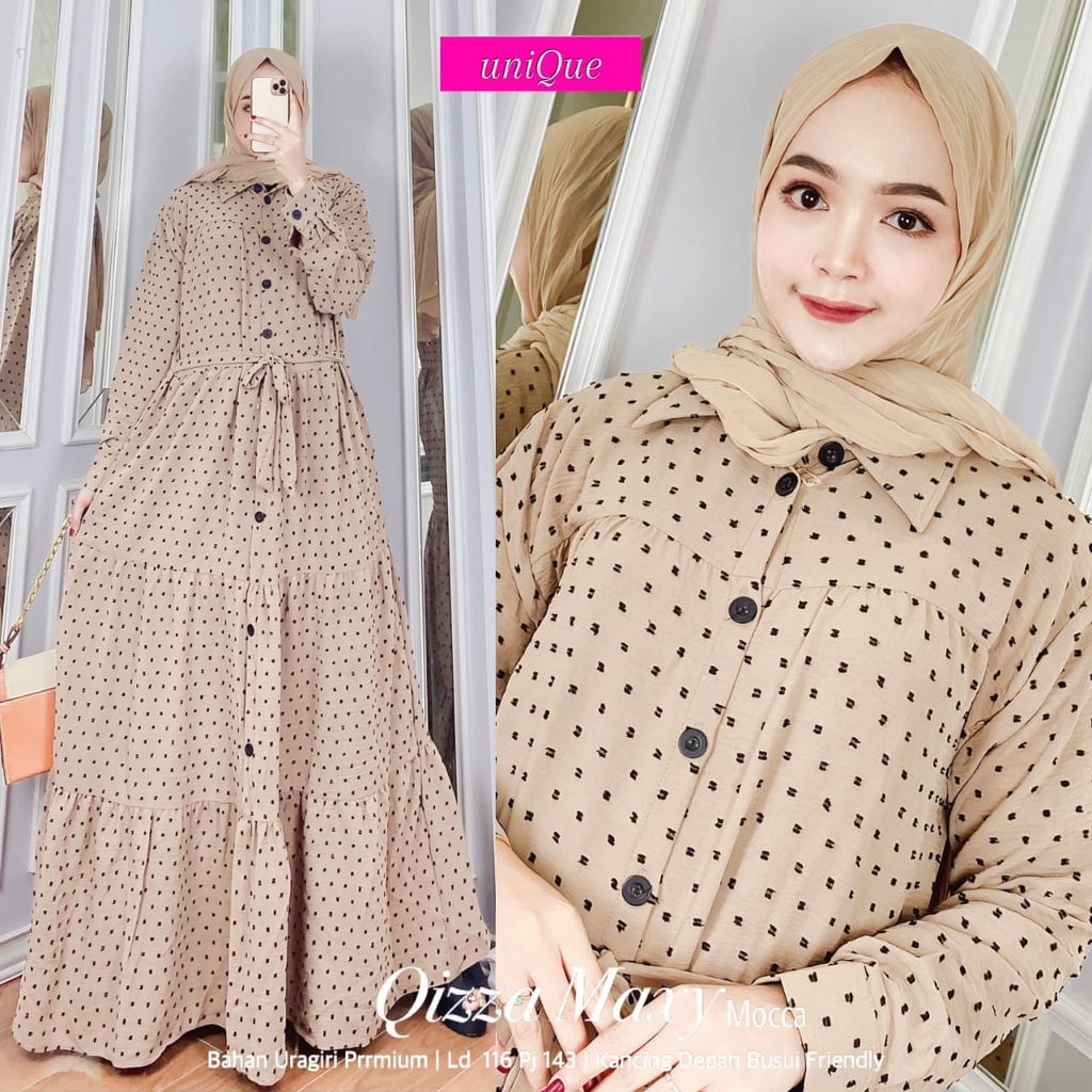 Qizza Maxy Dress/Maxi Dress/Gamis/Baju Muslim/Baju Wanita