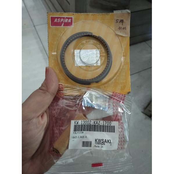 ring piston dan pin piston aspira kaze oversize 100