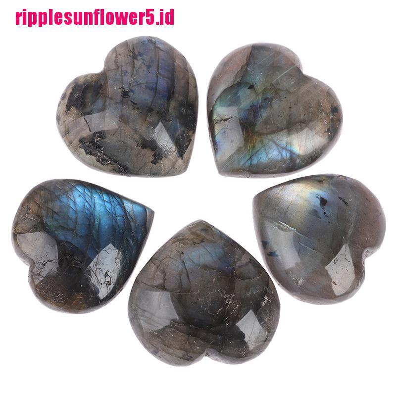 Batu Kristal Labradorite Bentuk Hati Untuk Penyembuhan