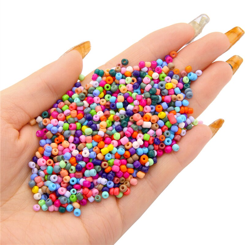 1000 Pcs 3 mm Pernis Padat Bake Pesona Ceko Manik-Manik Kaca DIY Gelang Beads Untuk Temuan Perhiasan Membuat Aksesoris