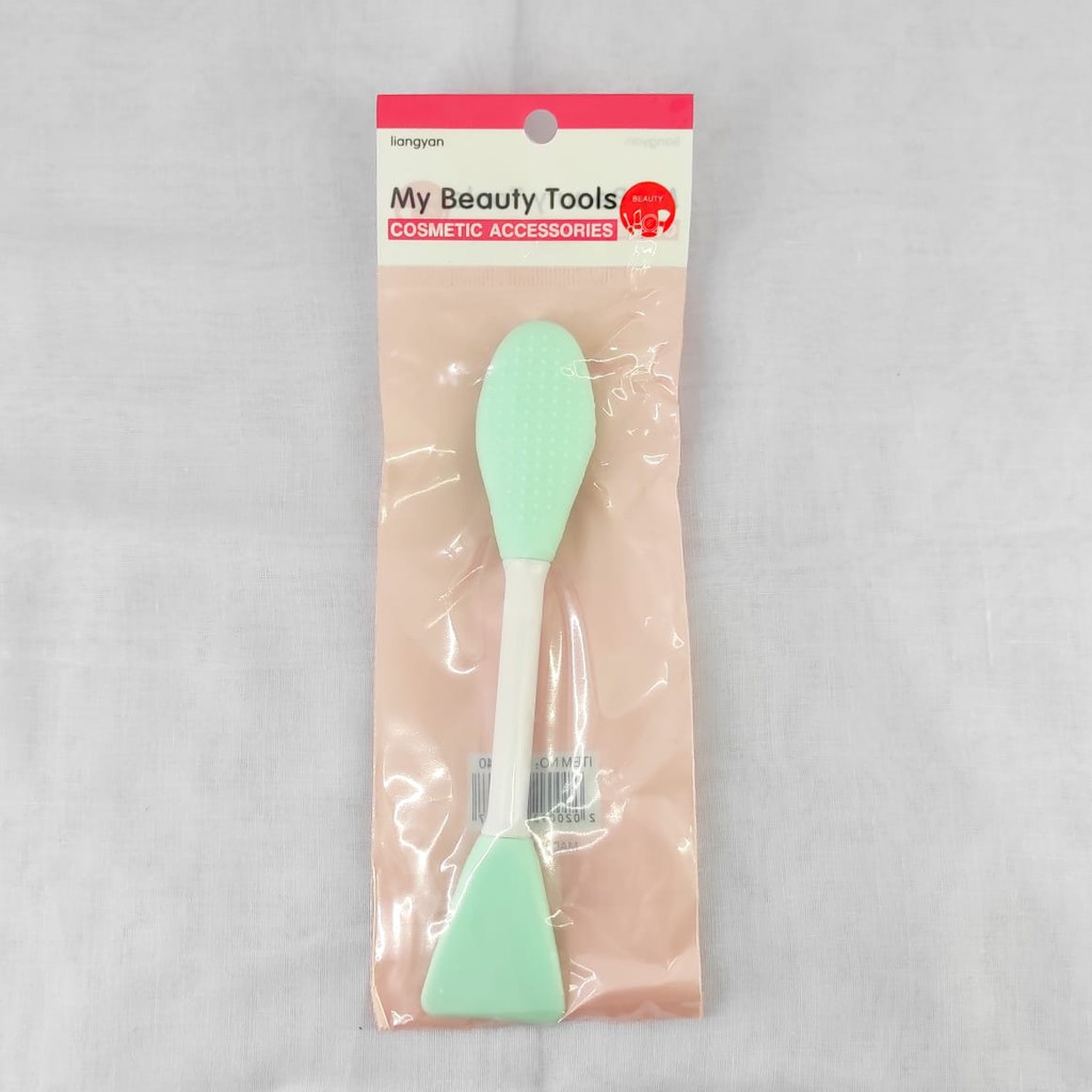 Kuas Spatula Silicon 2 in 1 / Spatula Silicon + Face Brush